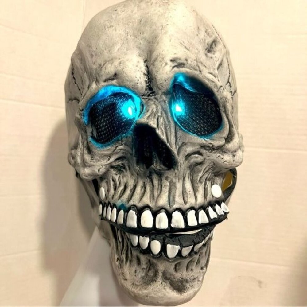 Skull mask with lighted eyes Halloween Latex Mask